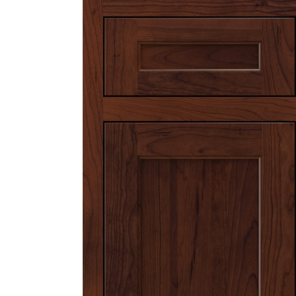 Square Sepia Dark Finish Square Cabinets