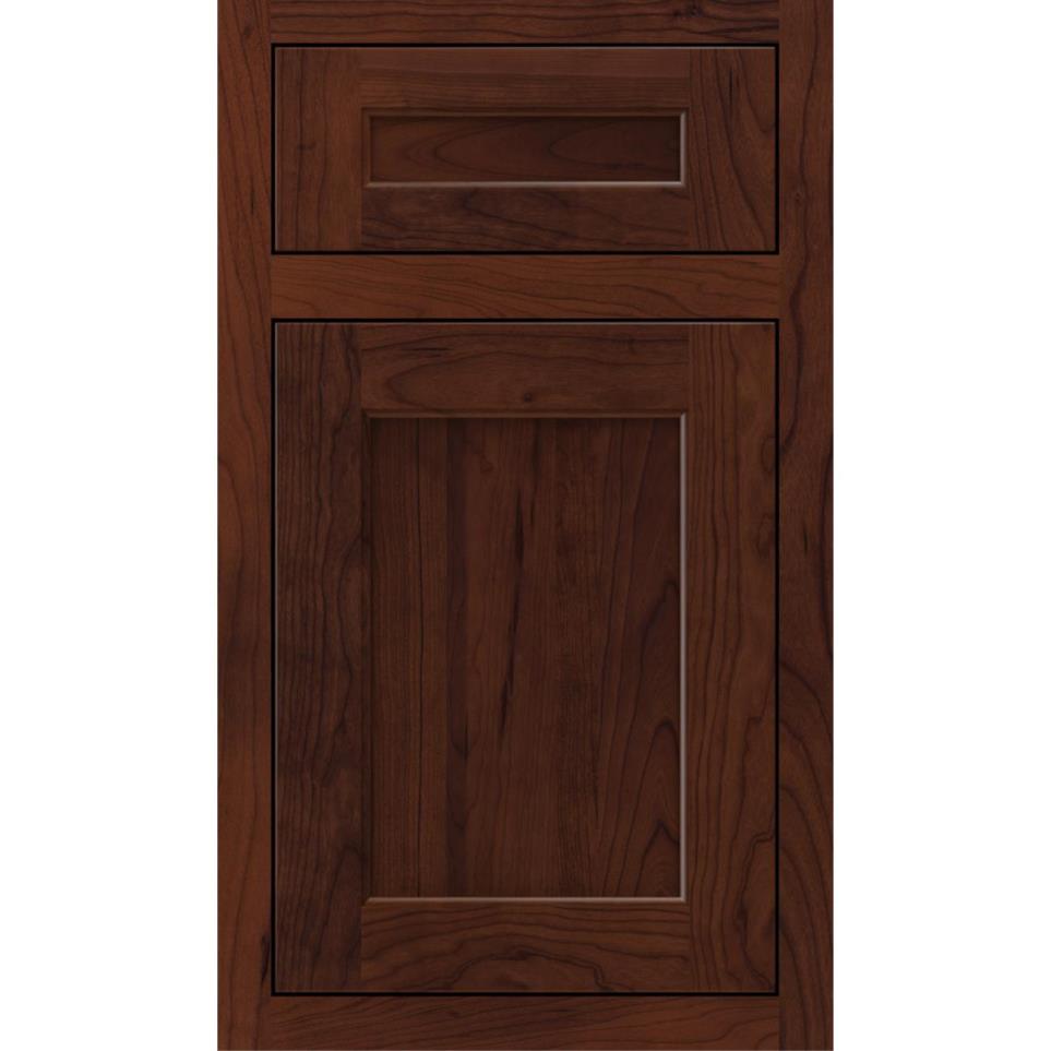 Square Sepia Dark Finish Square Cabinets