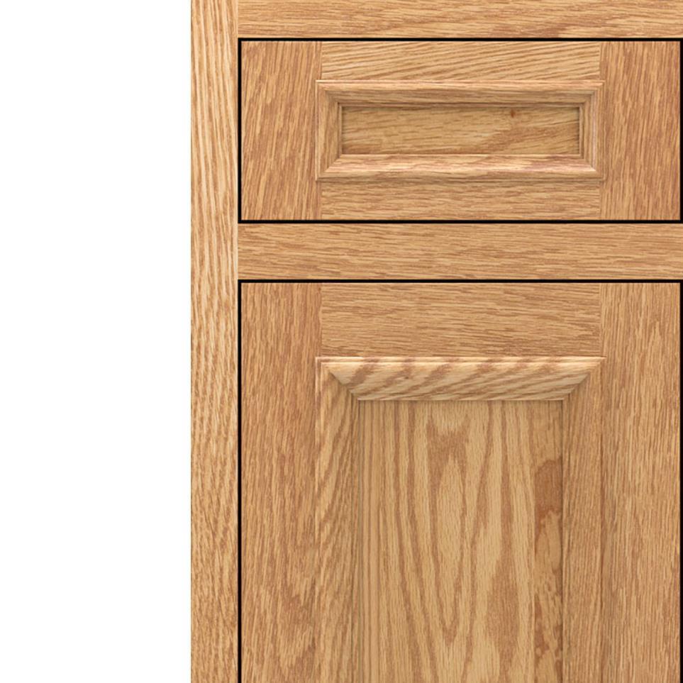 Square Natural Light Finish Square Cabinets