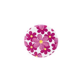 Knob Pink Flower White Knobs