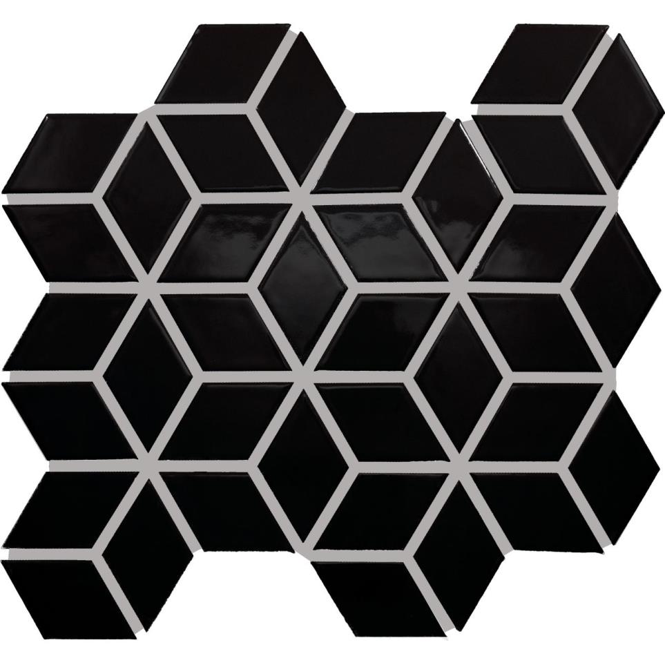 Mosaic Black Glossy Black Tile