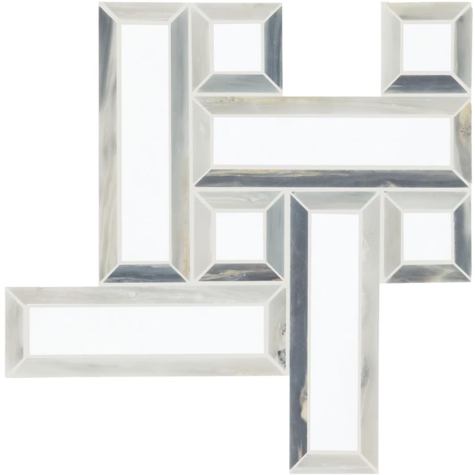 Mosaic Azure Blend Polished Gray Tile