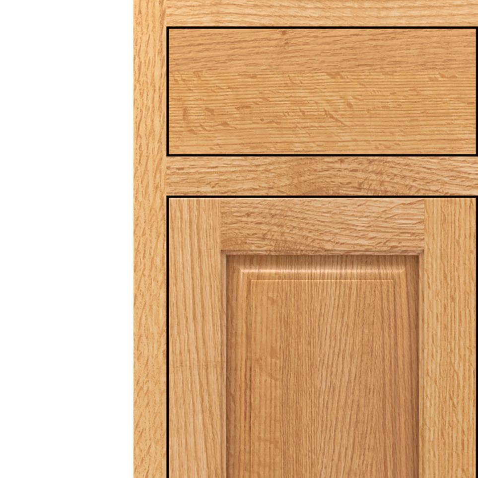 Square Natural Light Finish Square Cabinets