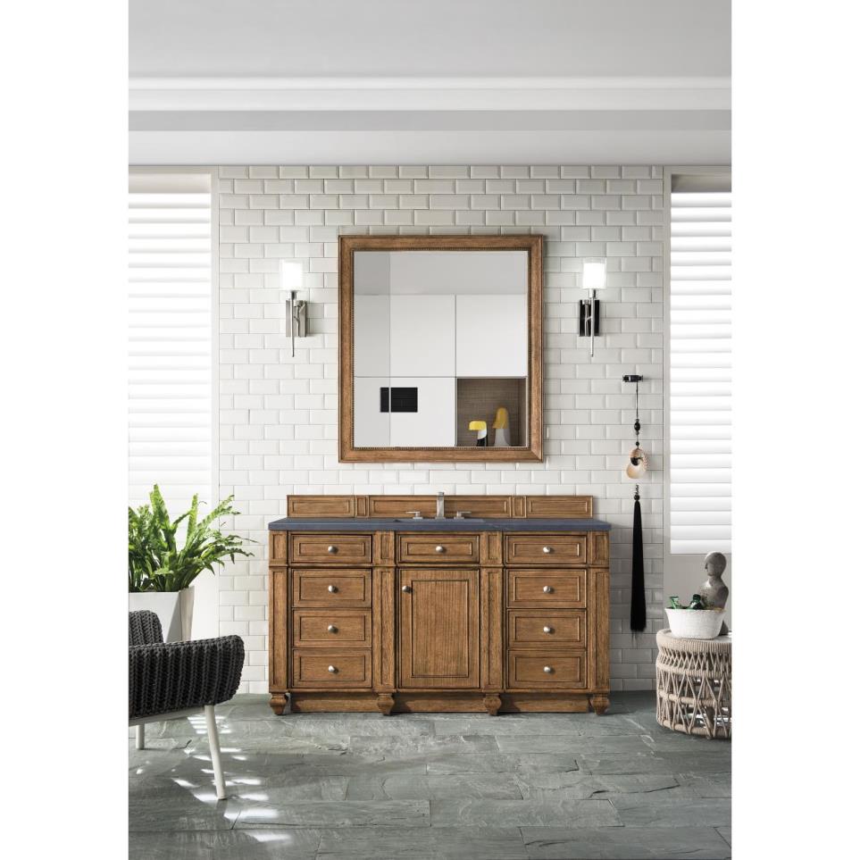 Base with Sink Top Saddle Brown Medium Finish Vanities