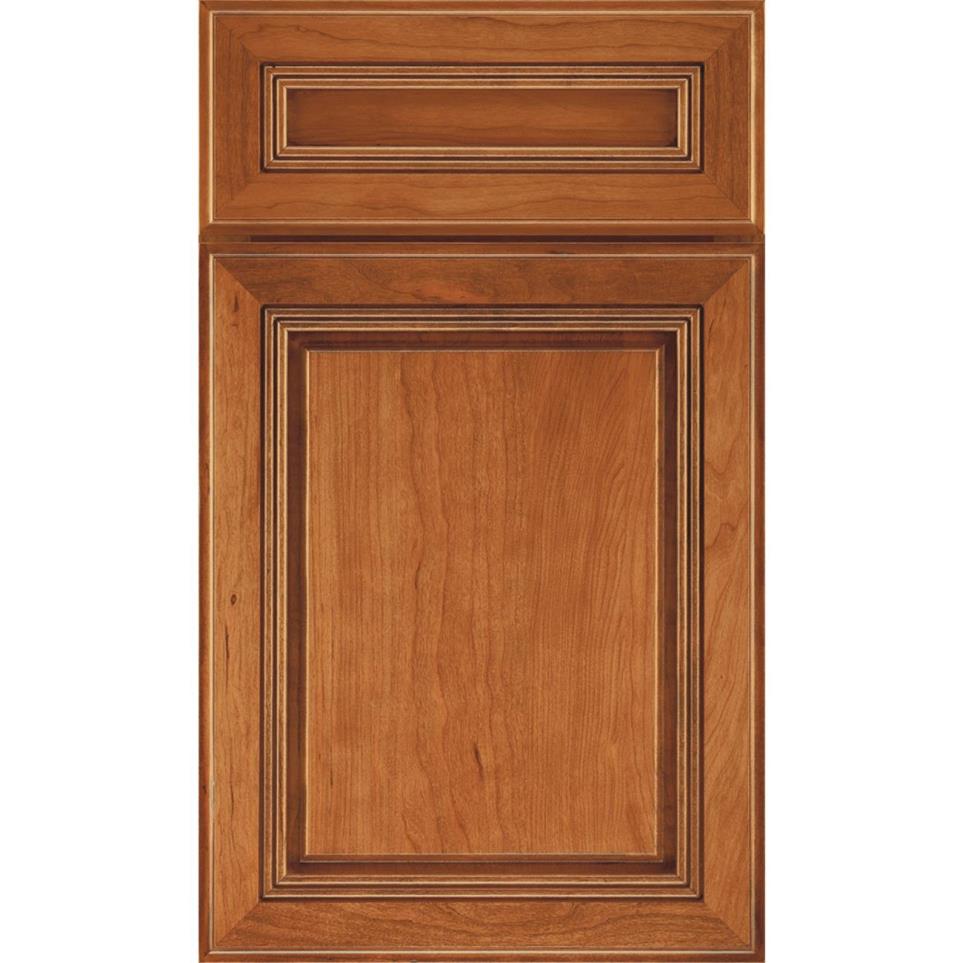 5 Piece Natural Toasted Almond Penned Glaze - Stain 5 Piece Cabinets