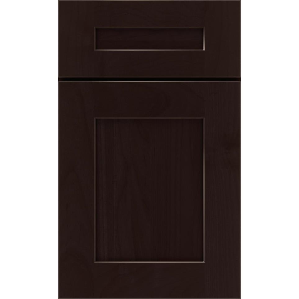 Square Thatch Dark Finish Square Cabinets