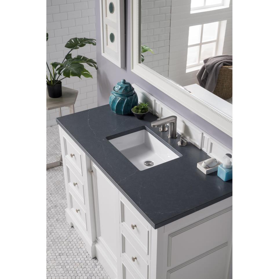 Base with Sink Top Bright White White Vanities