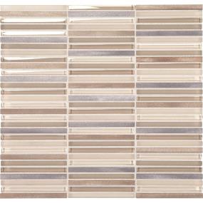 Mosaic Sunlit Dawn Satin Beige/Tan Tile