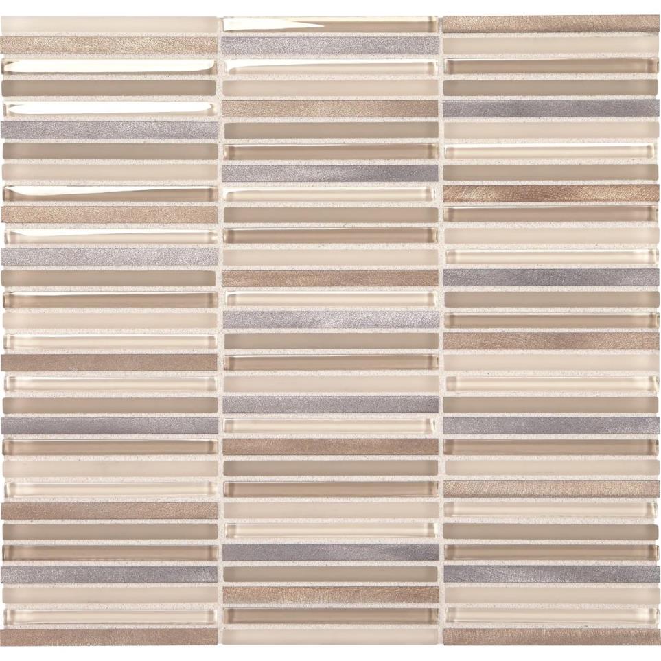 Mosaic Sunlit Dawn Satin Beige/Tan Tile