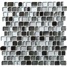 Mosaic Silver Shore Glass Gray Tile