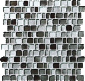Mosaic Silver Shore Glass Gray Tile