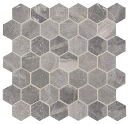 Mosaic Meta Silver Honed Gray Tile