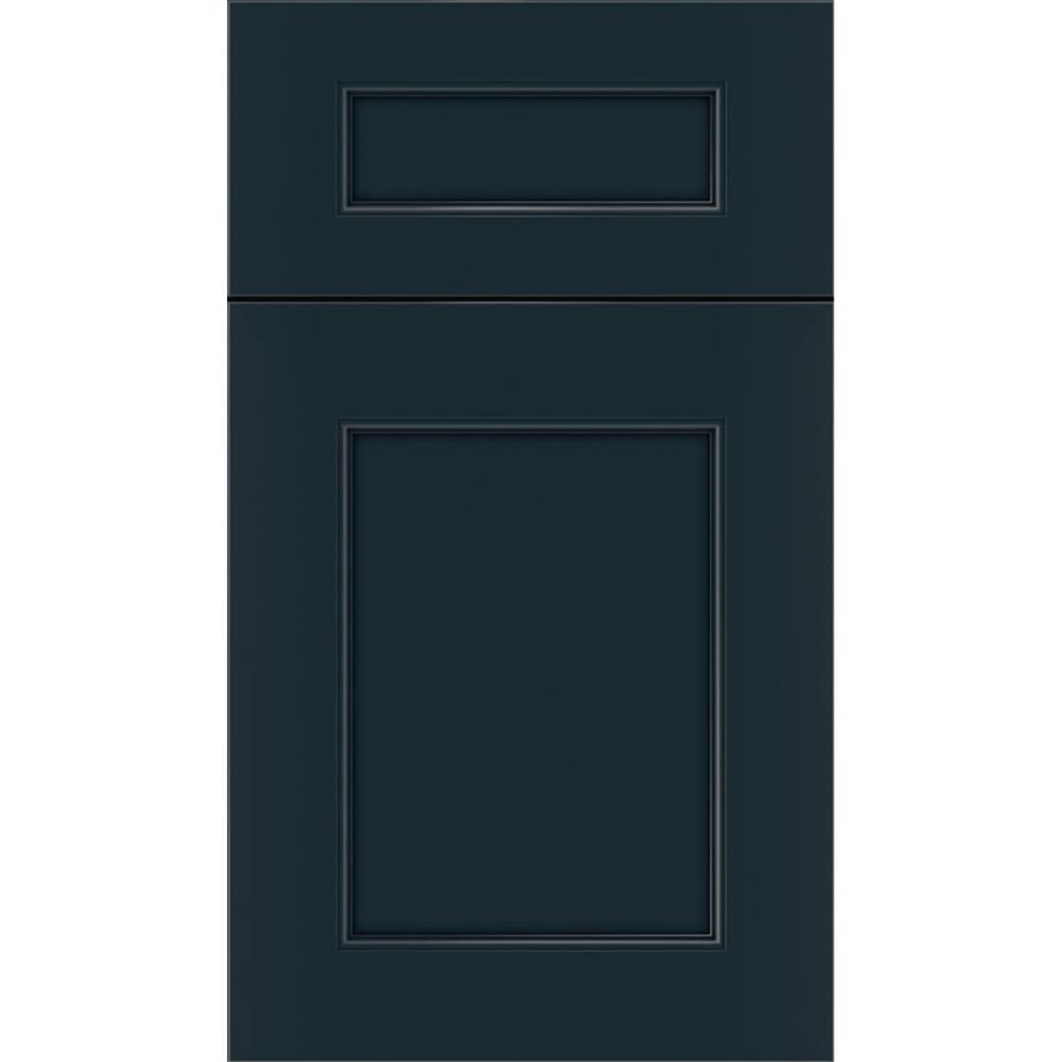 Square Gunmetal Blue Dark Finish Square Cabinets