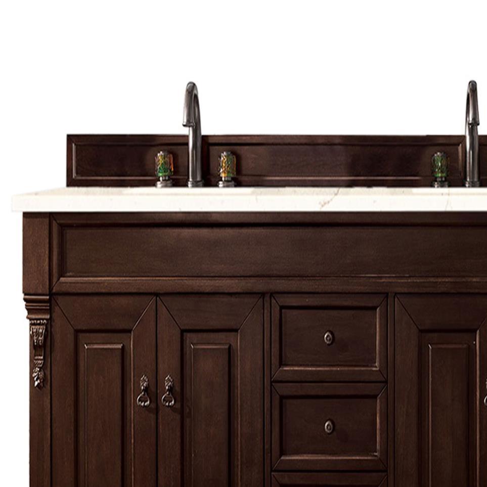 Base with Sink Top Burnished Mahogany Dark Finish Vanities