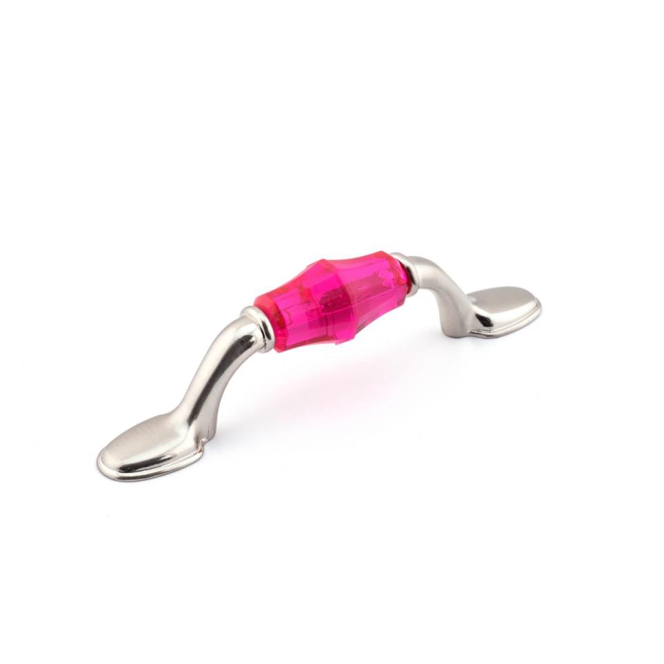 Pull Brushed Nickel / Fuchsia Nickel Pulls