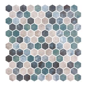 Mosaic Lotus Pond Blue Tile