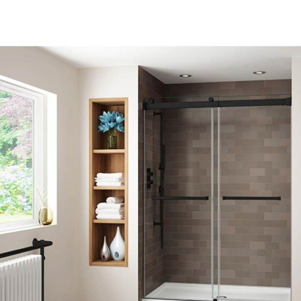 Door Matte Black Black Showers