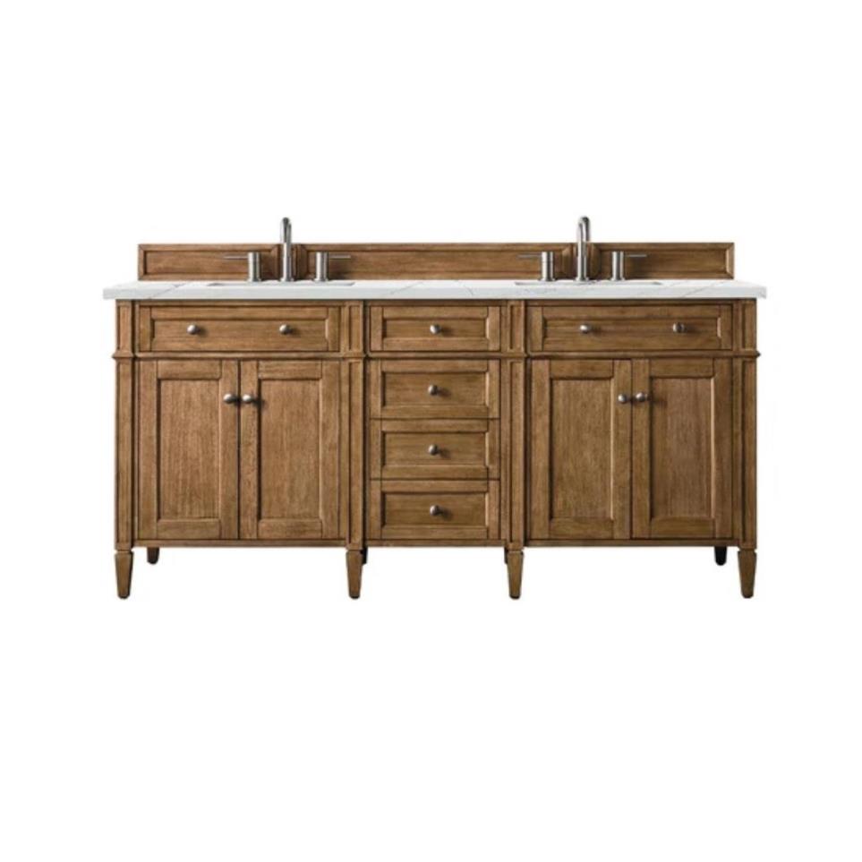 Base with Sink Top Saddle Brown Medium Finish Vanities