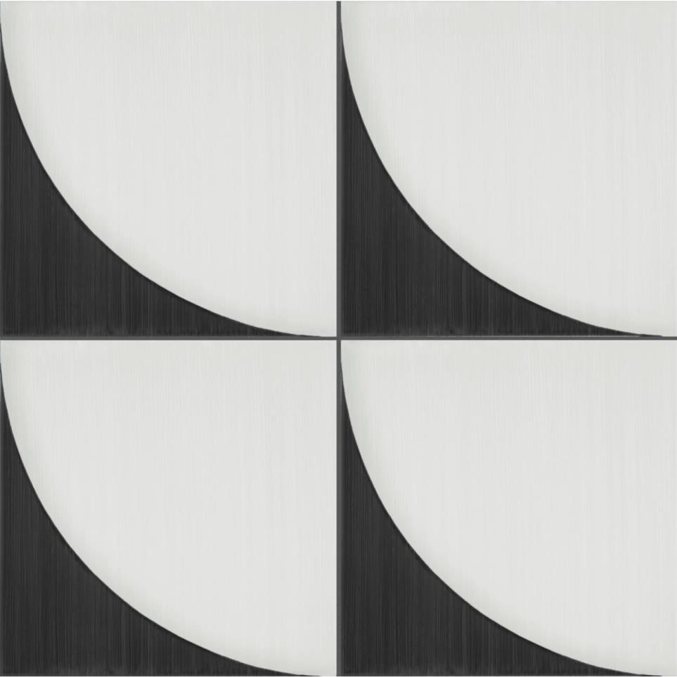 Tile Nero Crescent Matte Black Tile