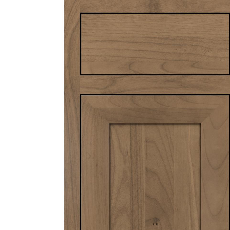 Inset Buckskin Medium Finish Inset Cabinets