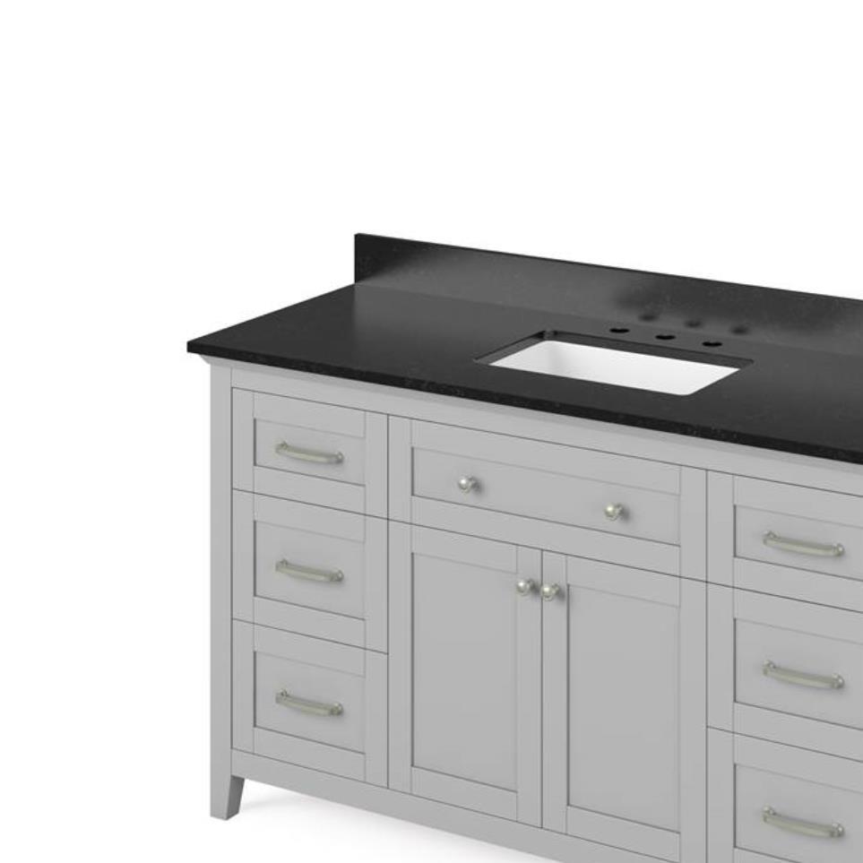 Base with Sink Top Grey Grey / Black Vanities