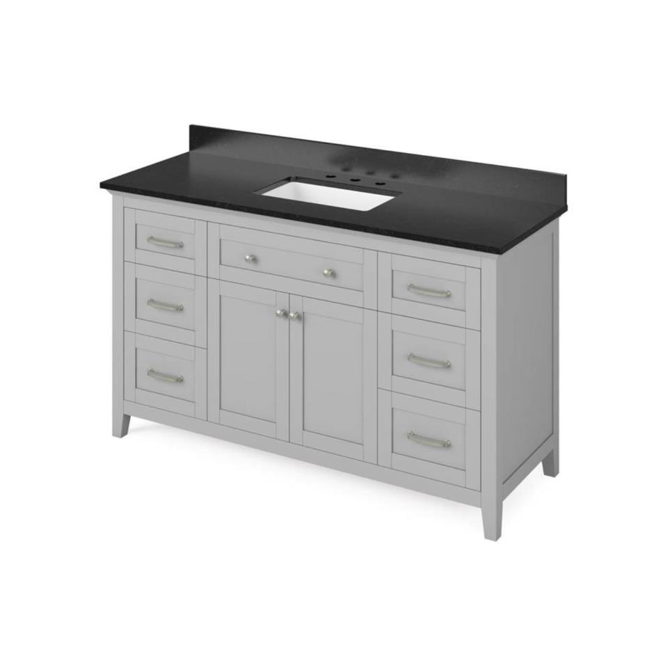 Base with Sink Top Grey Grey / Black Vanities