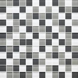 Mosaic Silver Spring Blend Glass Gray Tile