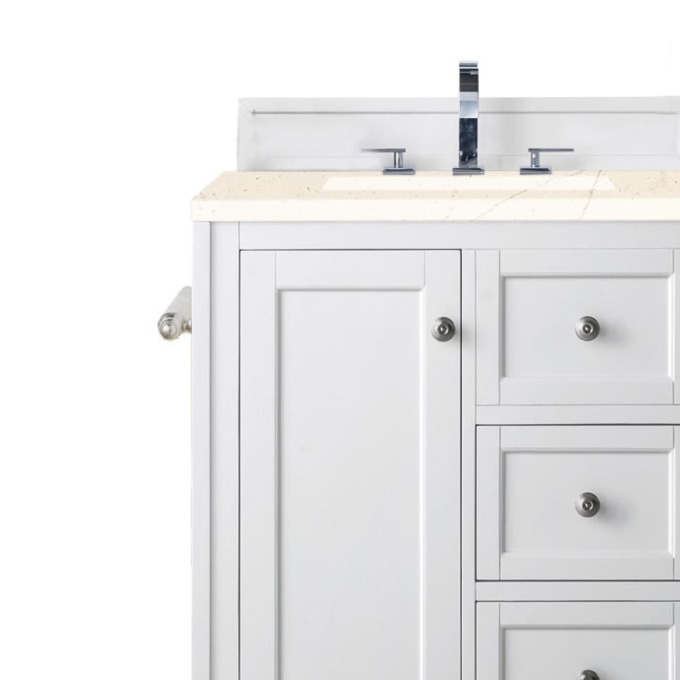 Base with Sink Top Bright White White Vanities