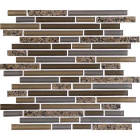 Mosaic Tropical Brown Blend Mixed Brown Tile