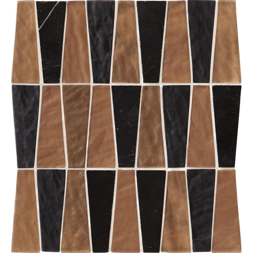 Mosaic Pharaoh Onyx Glossy Brown Tile