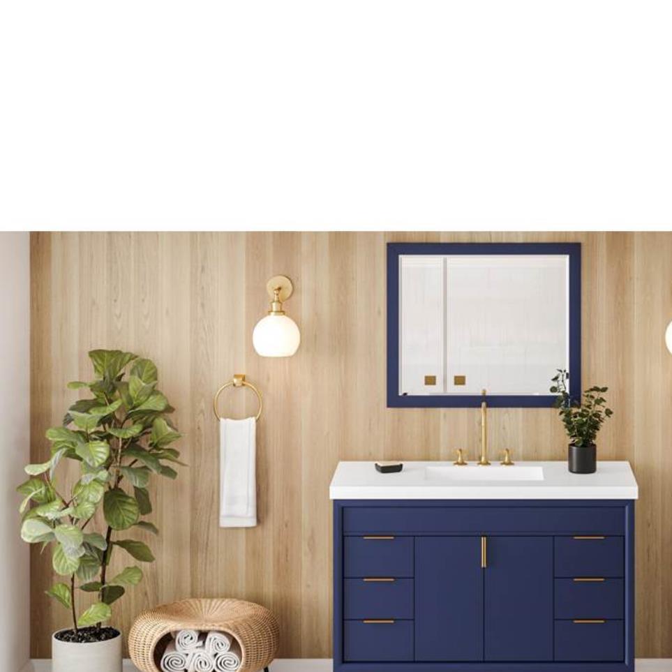 Base with Sink Top Hale Blue Blue / Purple Vanities