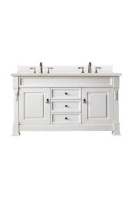 Base with Sink Top Bright White White Vanities