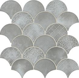Mosaic Whitewash Titanium Satin Beige/Tan Tile