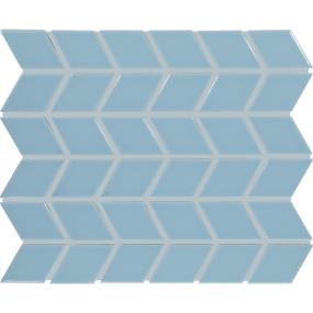 Mosaic Waterfall Glossy Blue Tile