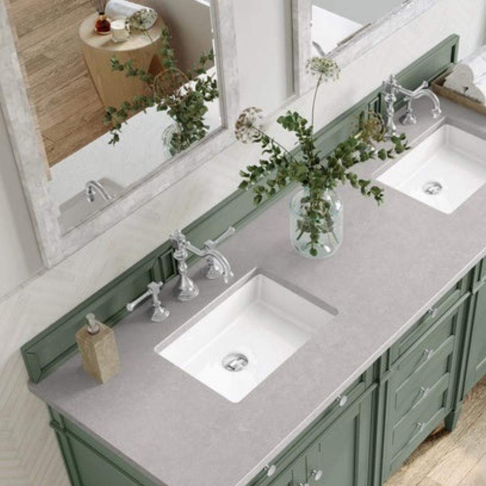 Base with Sink Top Smokey Celadon Green Vanities