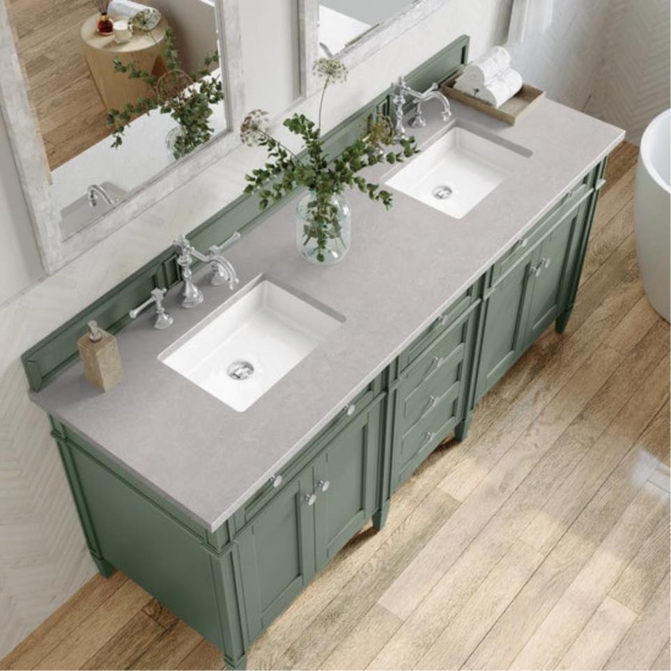 Base with Sink Top Smokey Celadon Green Vanities