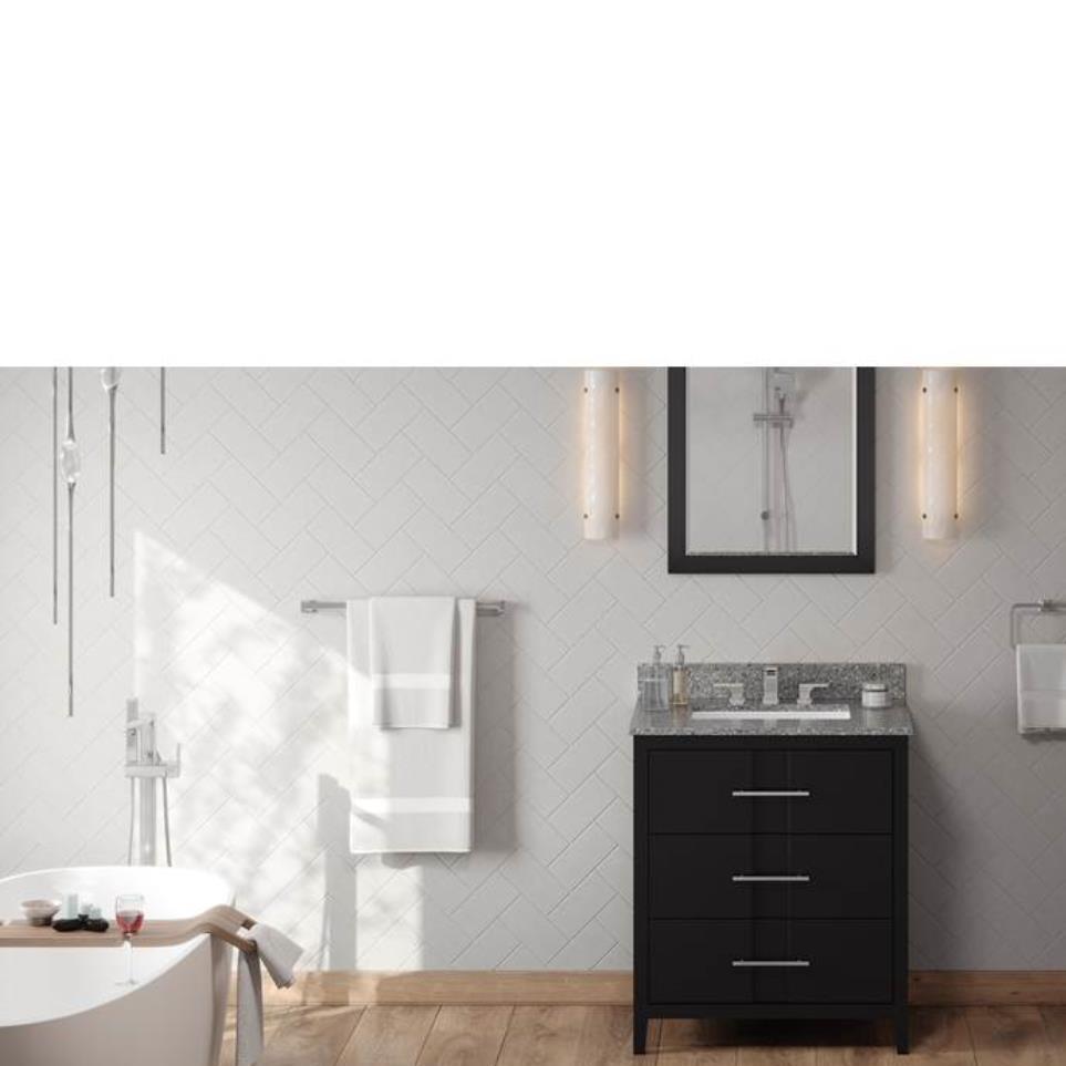 Base with Sink Top Black Grey / Black Vanities