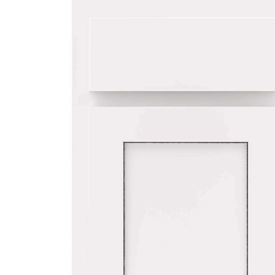 Square White With Amaretto Creme Detail Glaze - Paint Square Cabinets