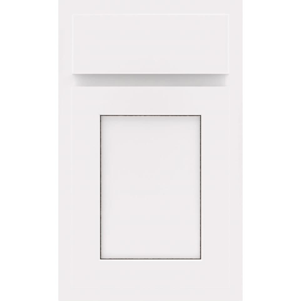 Square White With Amaretto Creme Detail Glaze - Paint Square Cabinets