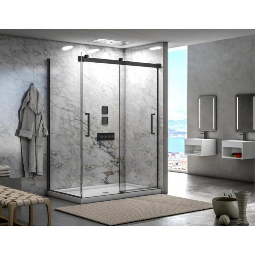 Door Matte Black Black Showers