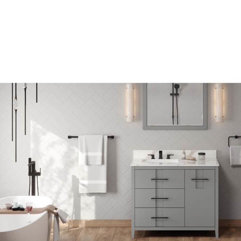 Base with Sink Top Grey Grey / Black Vanities