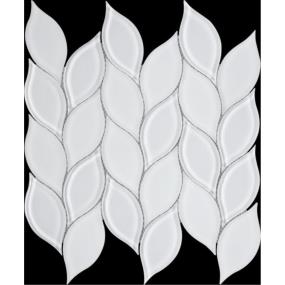 Mosaic Img Bwl01-5 Leafgrey White Tile