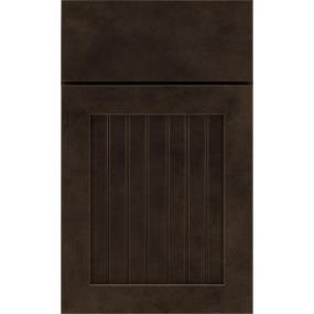 Square Thatch Dark Finish Square Cabinets