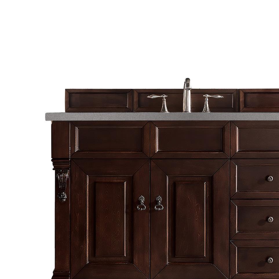 Base with Sink Top Burnished Mahogany Dark Finish Vanities