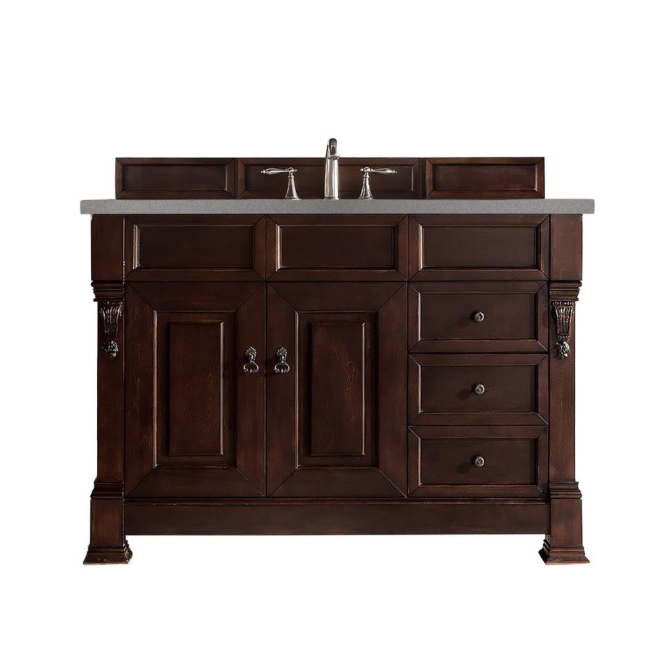 Base with Sink Top Burnished Mahogany Dark Finish Vanities