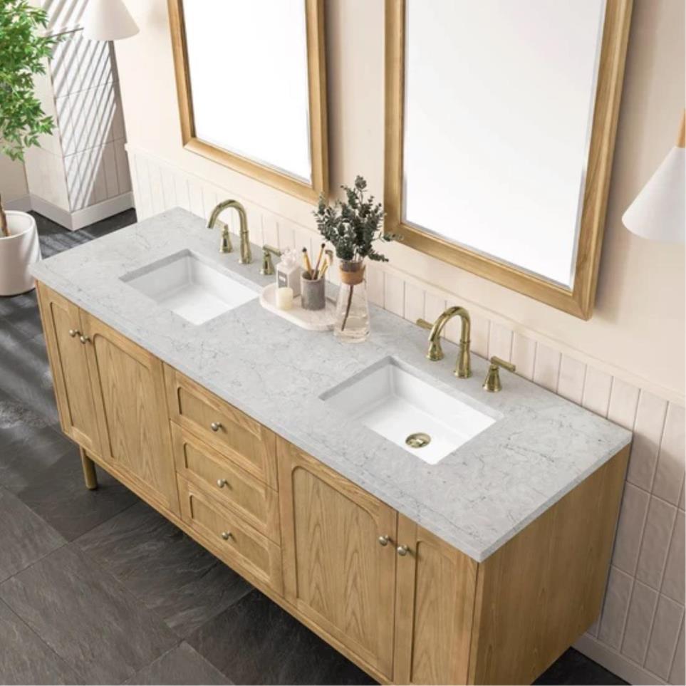 Base with Sink Top Light Oak Light Finish Vanities