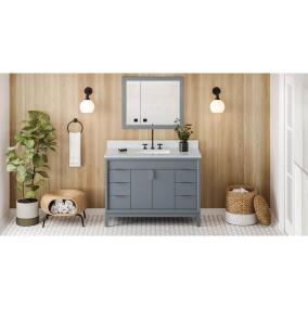 Base with Sink Top Blue Steel Grey / Black Vanities