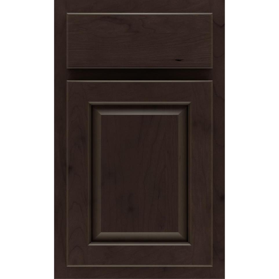 Square Thatch Dark Finish Square Cabinets