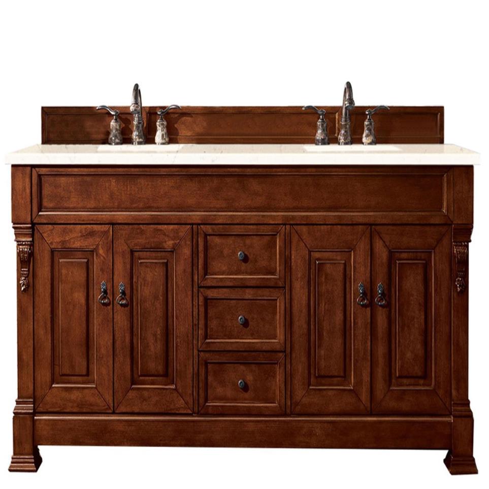 Base with Sink Top Warm Cherry Medium Finish Vanities