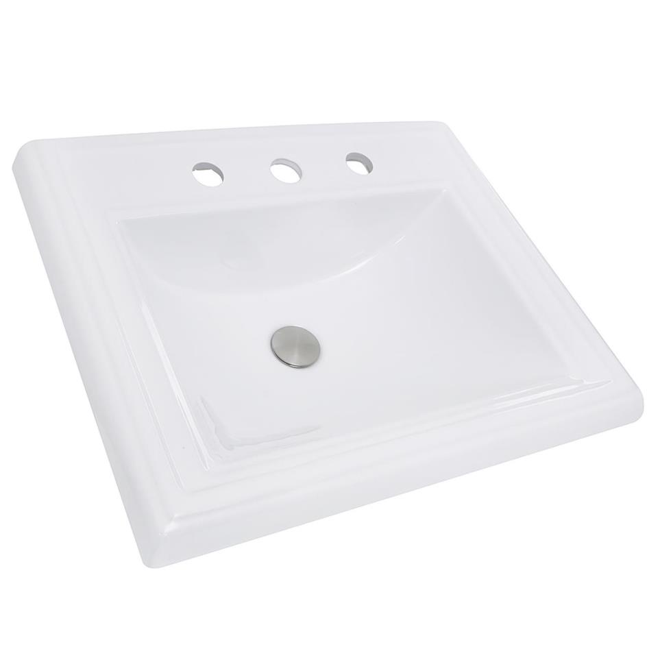 Bath White  Bathroom Sinks